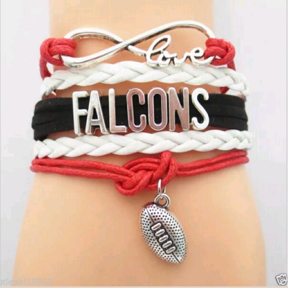 NFL Atlanta Falcons Infinity Football Bracelet
